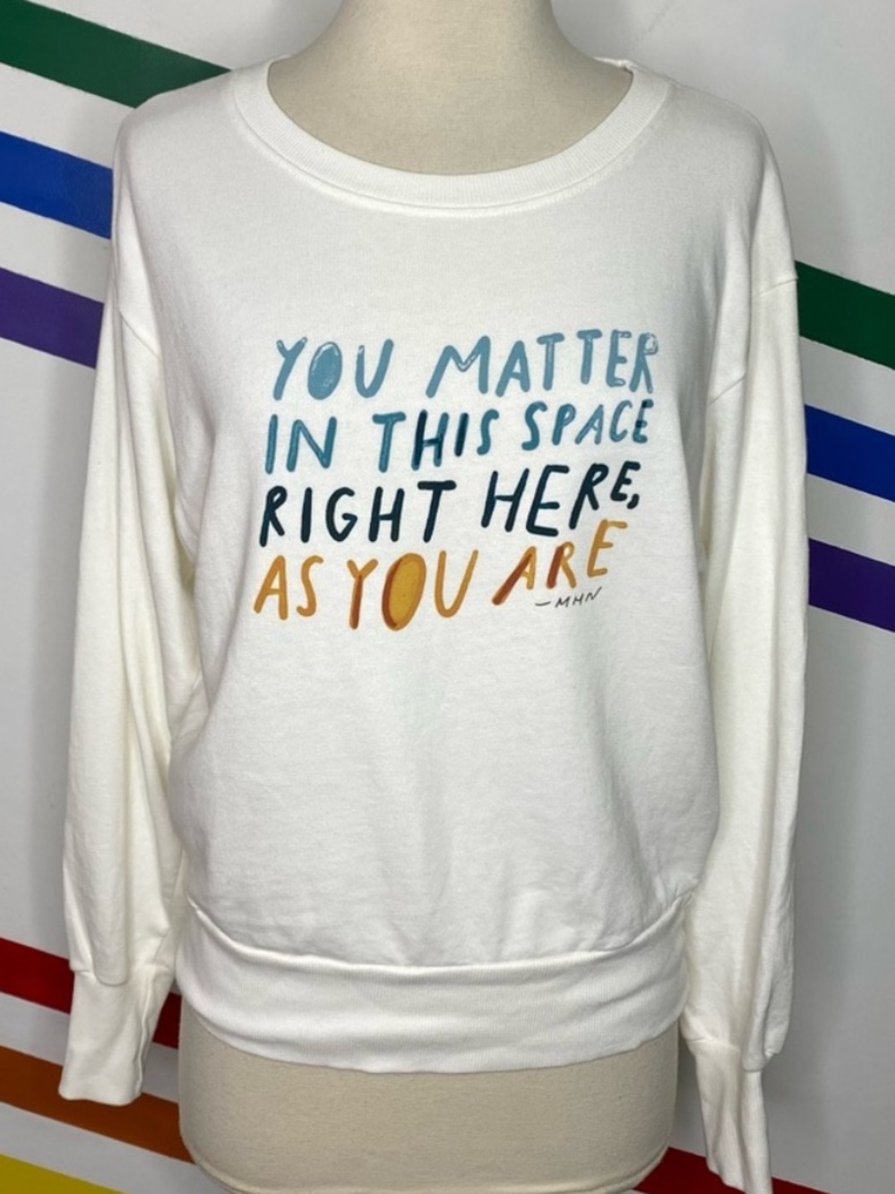 NEW Anthropologie Morgan Harper Nichols 100% Cotton Sweatshirt XS